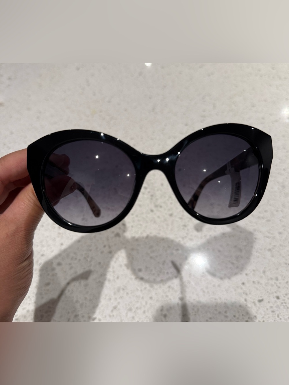 kate spade Black Round Cat-eye Women's Sunglasses with Gradient Lenses NWT